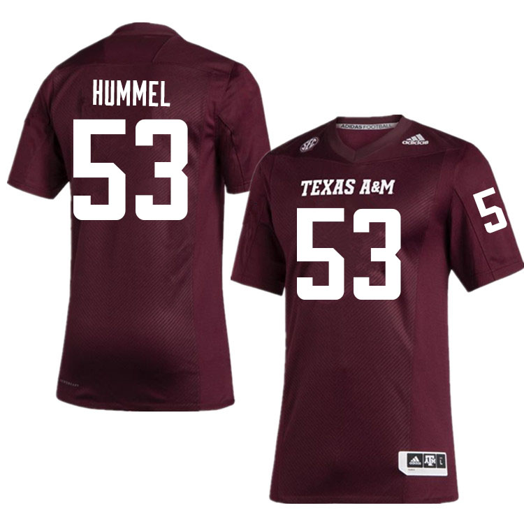 Men #53 Houston Hummel Texas A&M Aggies College Football Jerseys Sale-Maroon